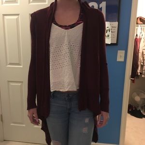 Maroon cardigan